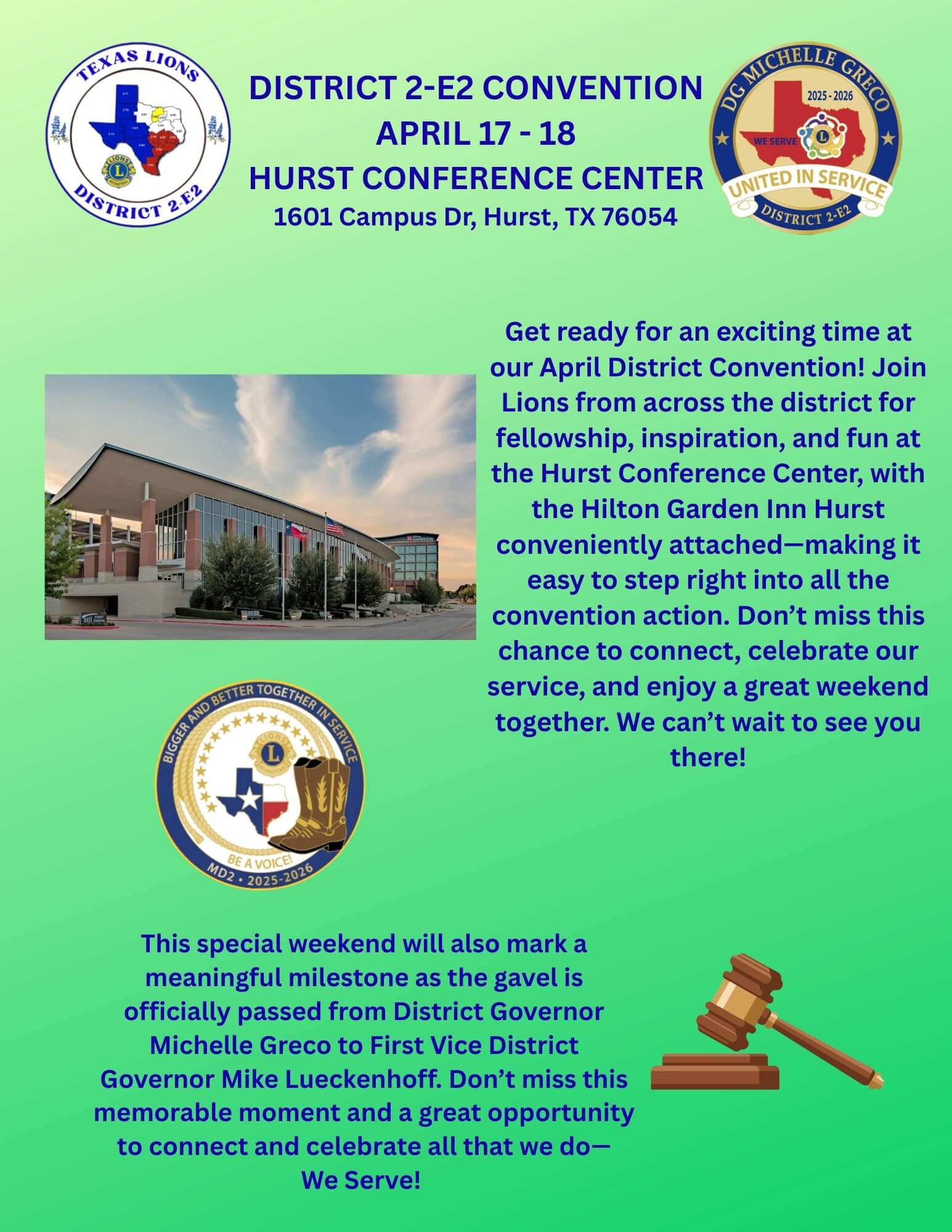 2026 District 2 E2 Convention April 17 18 1
